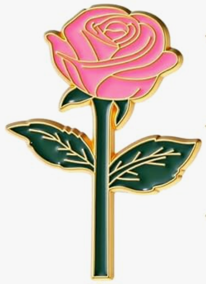 Pink Rose Hat Pin