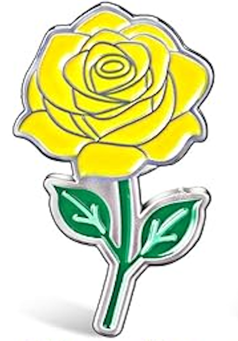 Yellow Rose Hat Pin